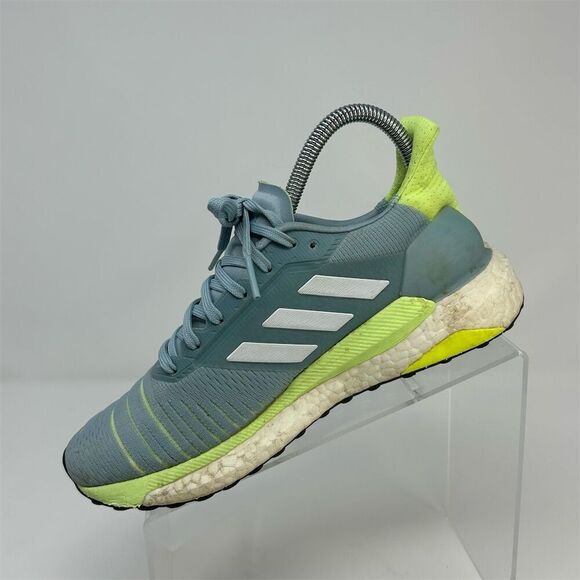Adidas Solar Glide Running Shoes Light Blue Neon Green Size 6.5 Athletic Sneaker - Picture 4 of 13